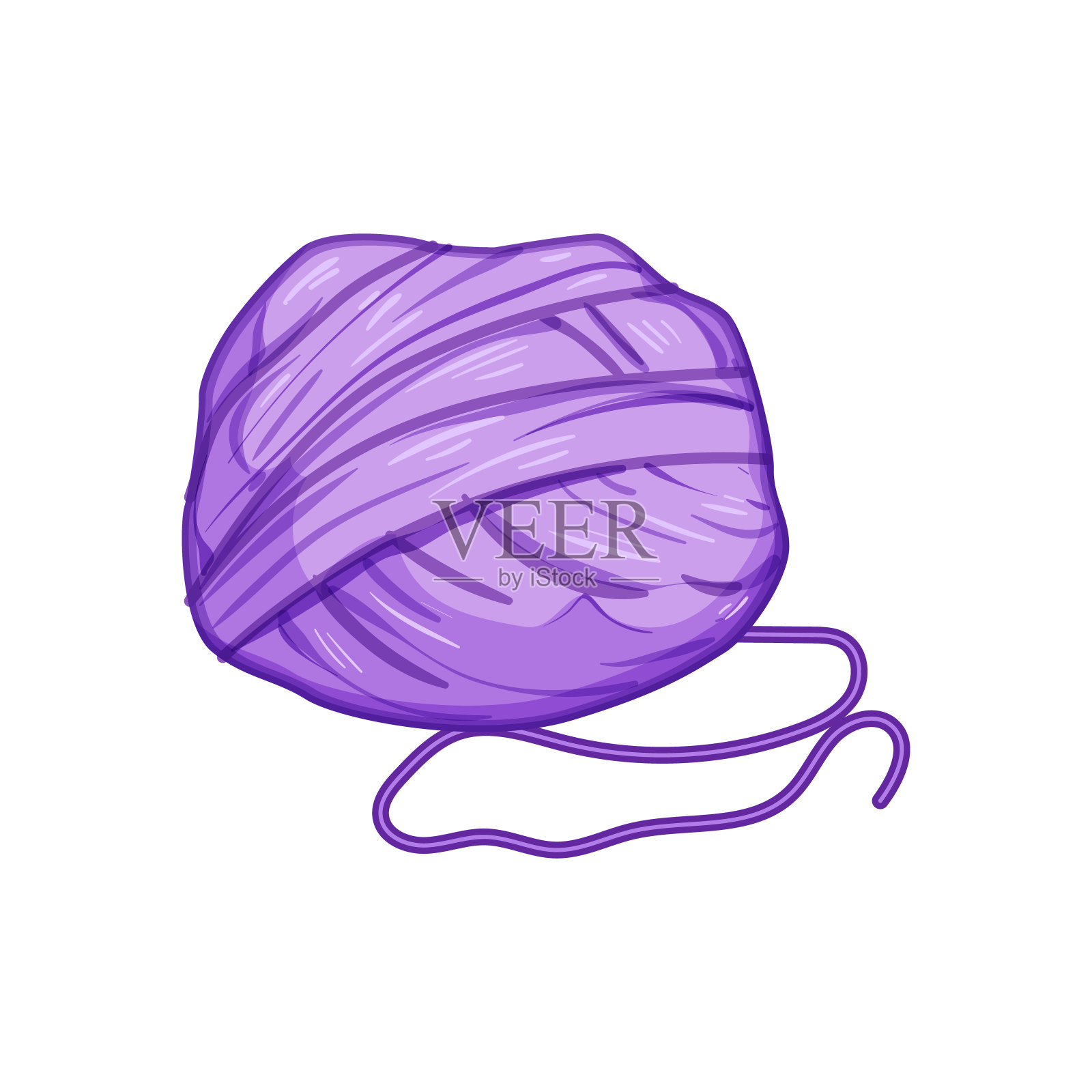 羊毛球纱卡通矢量插图插画图片素材