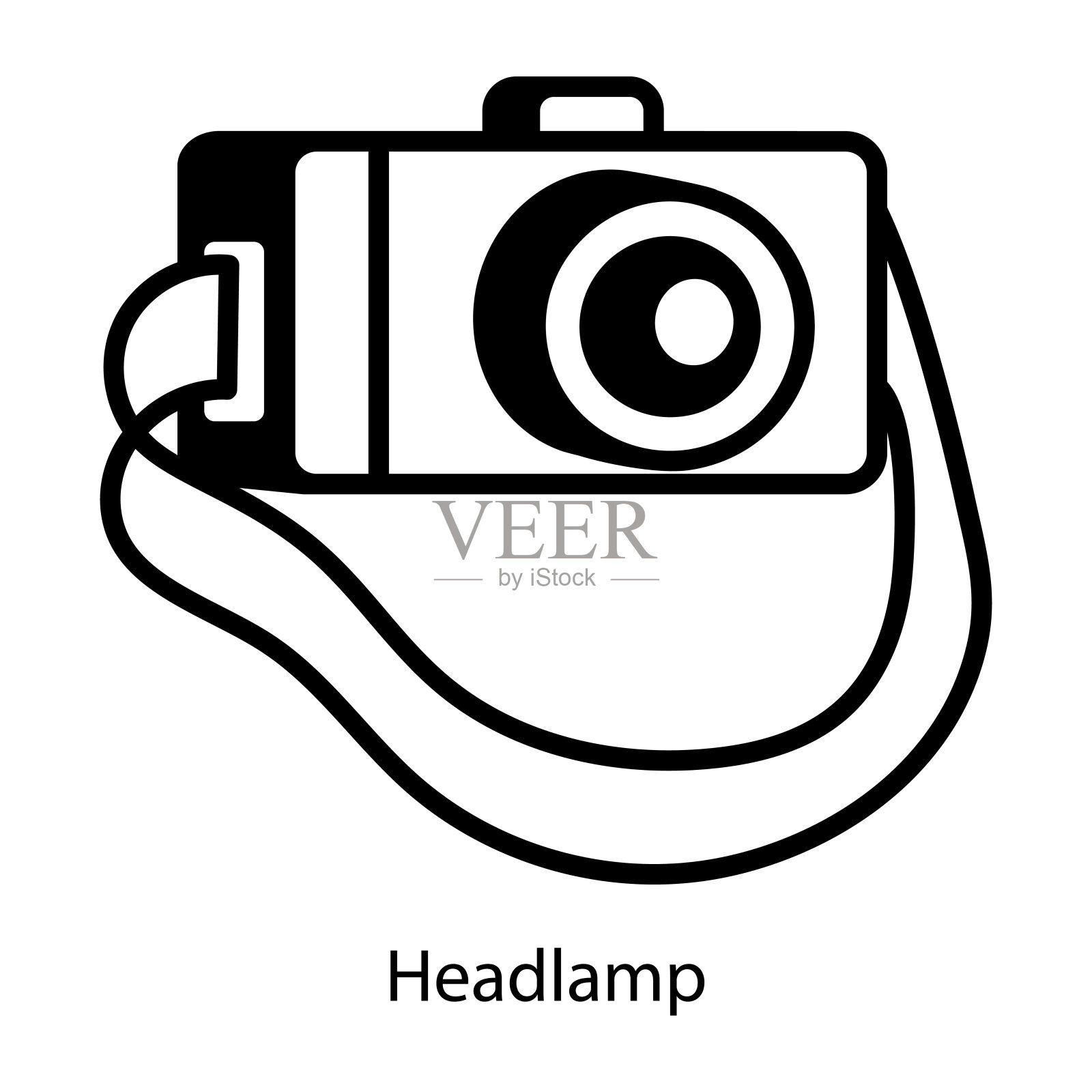 头灯插画图片素材