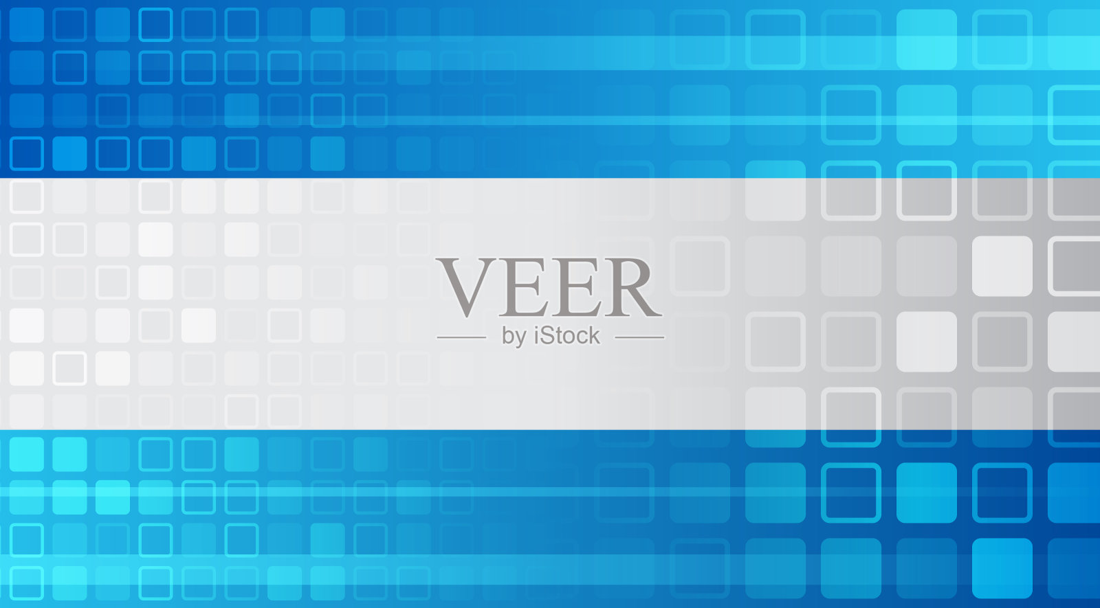 抽象的蓝灰色未来主义背景由正方形和其他技术元素组成。数字通信，数据保护，高科技展示，科学封面。插画图片素材