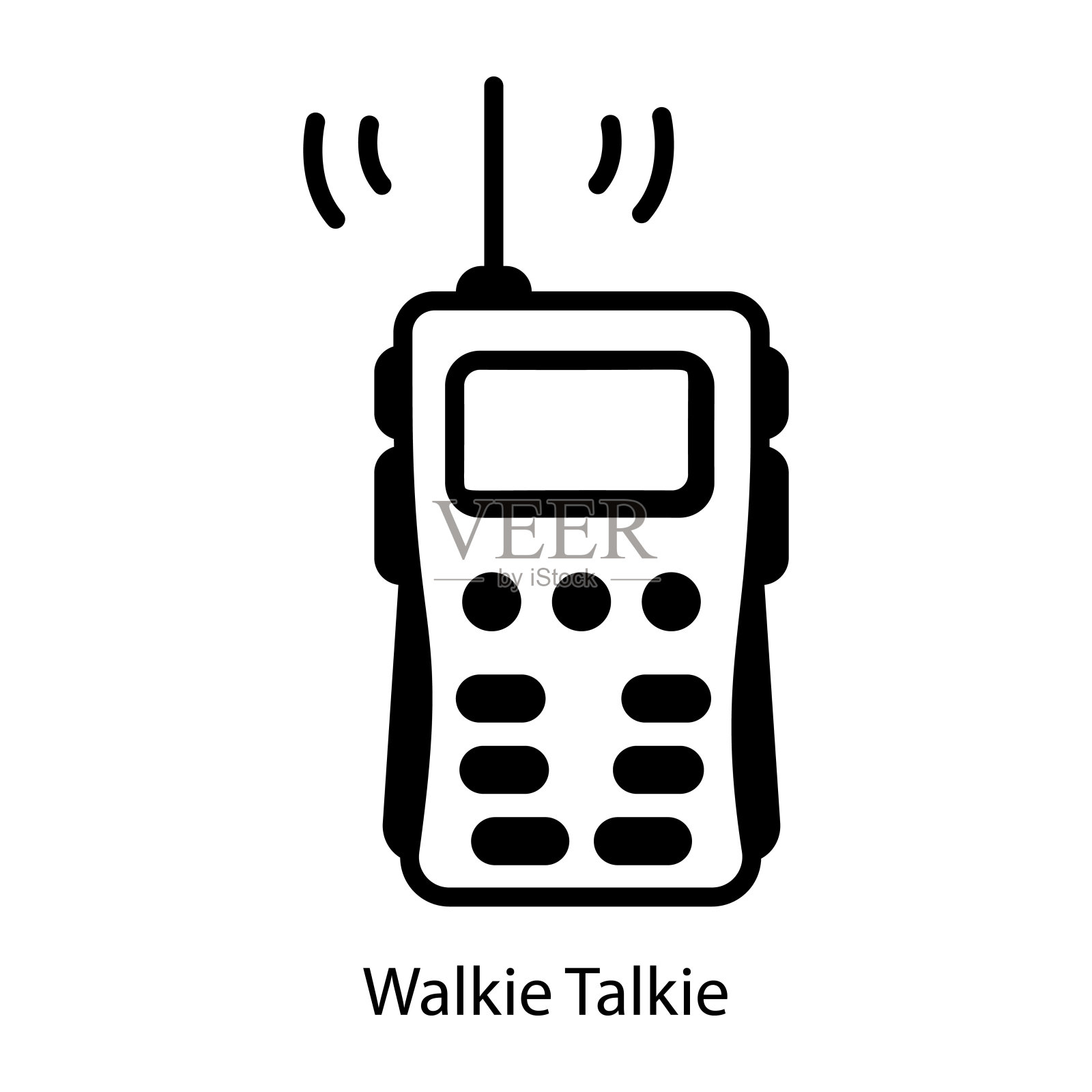 对讲机插画图片素材