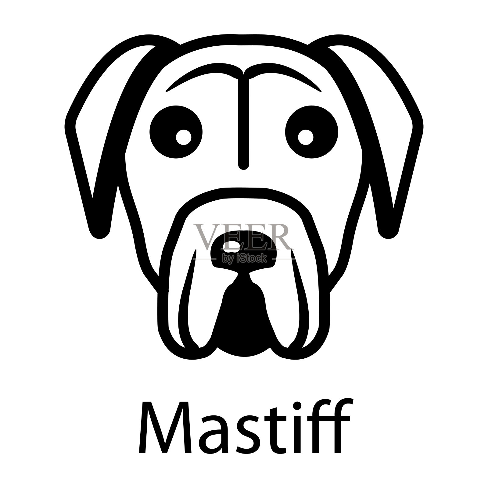 獒插画图片素材