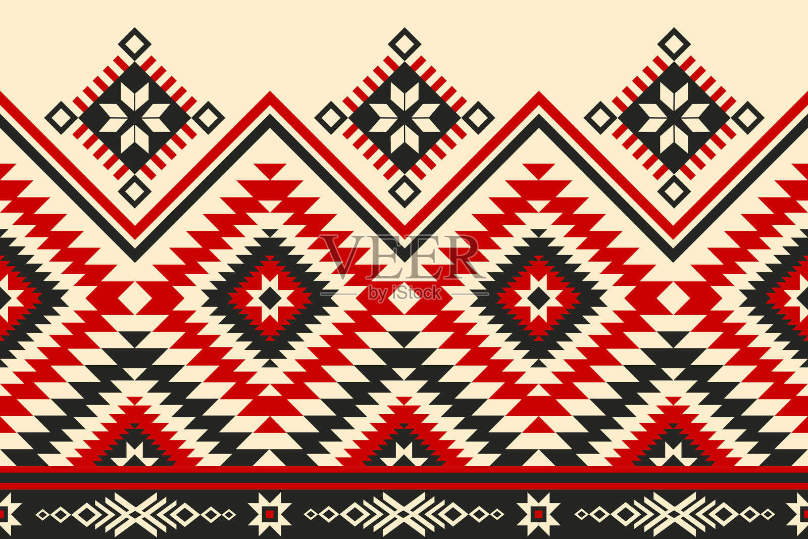 美洲原住民模式插画图片素材