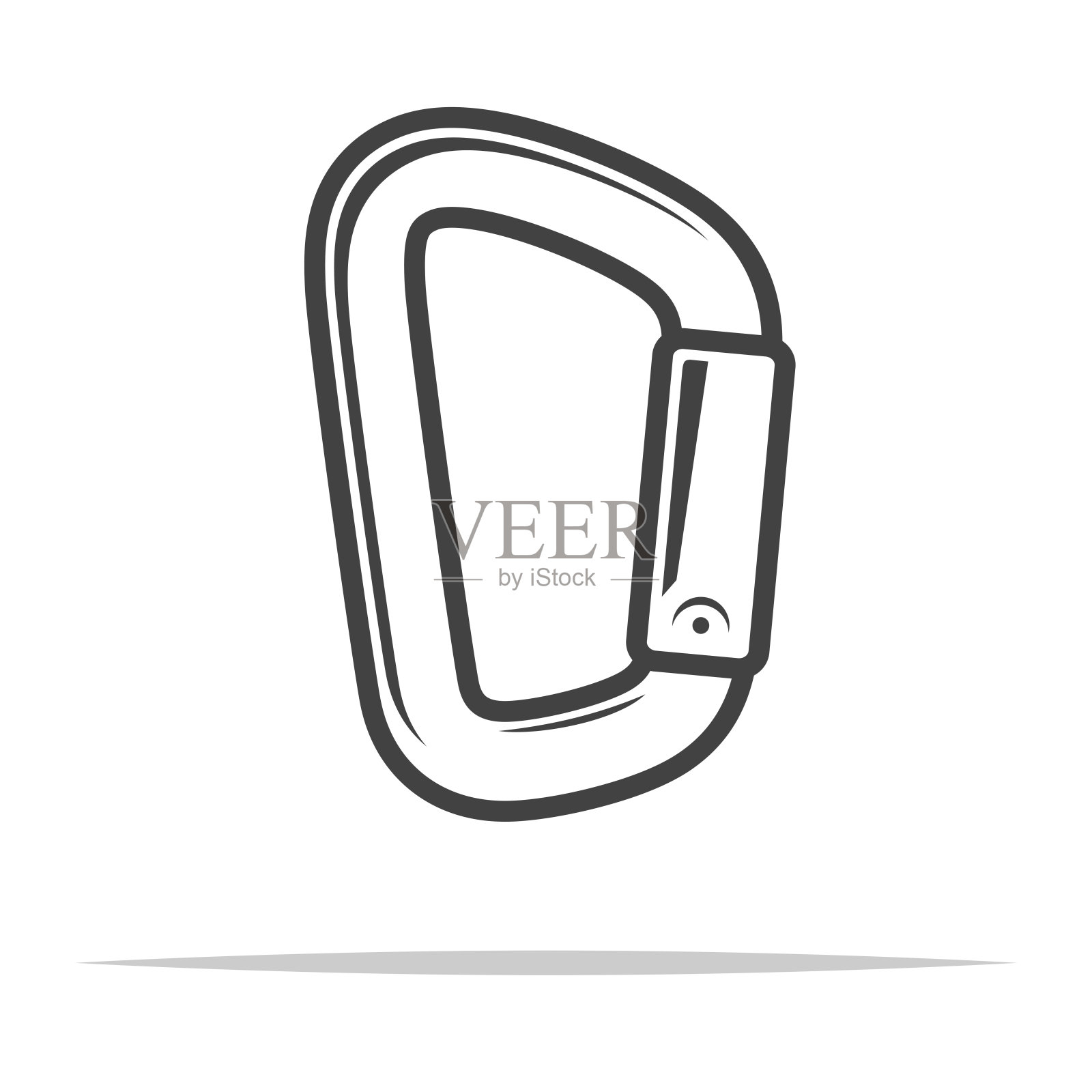 攀爬钩轮廓图标透明矢量隔离插画图片素材