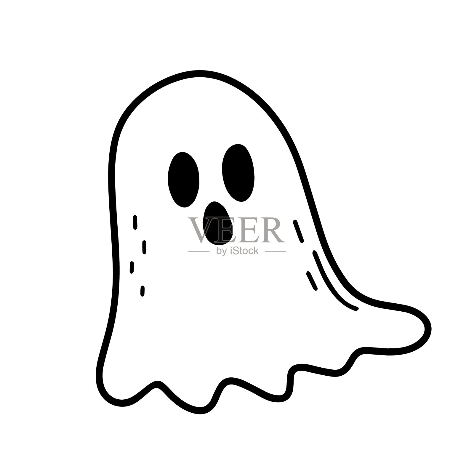 万圣节矢量涂鸦幽灵插画插画图片素材