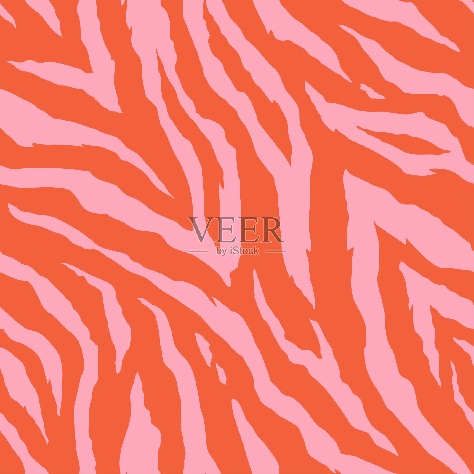 无缝图案与红色,粉红色老虎条纹.抽象动物图案