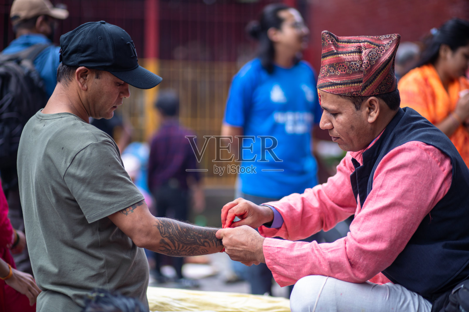 尼泊尔Janai Purnima节庆祝活动照片摄影图片