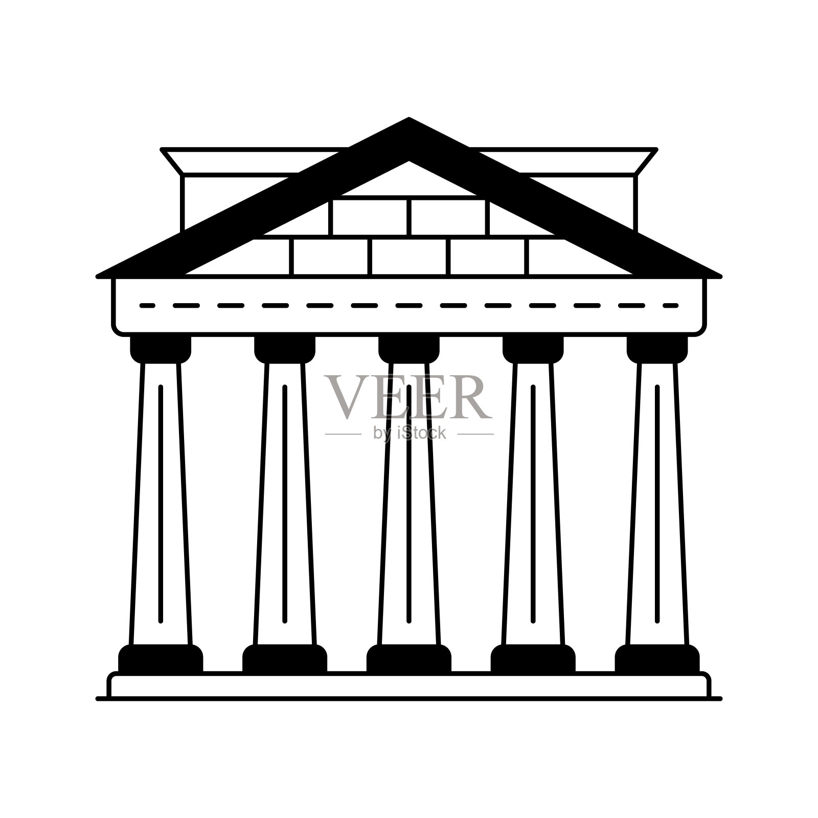 万神殿插画图片素材