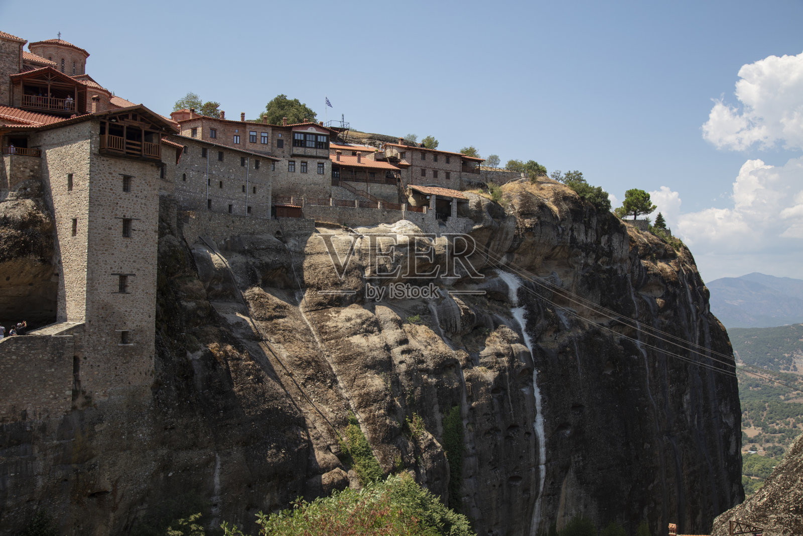 希腊迈泰奥拉的修道院和岩层照片摄影图片