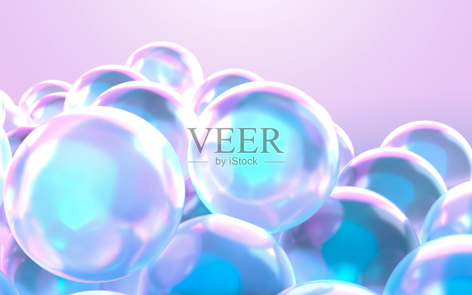 美丽的肥皂泡3D插图照片摄影图片