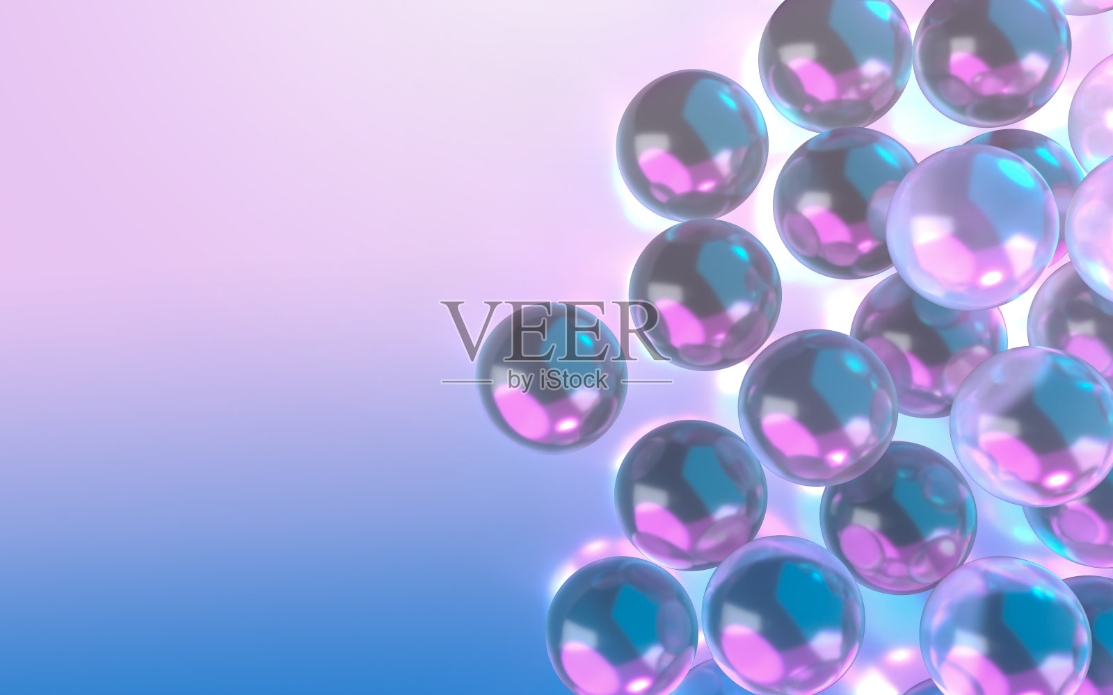 美丽的肥皂泡3D插图照片摄影图片