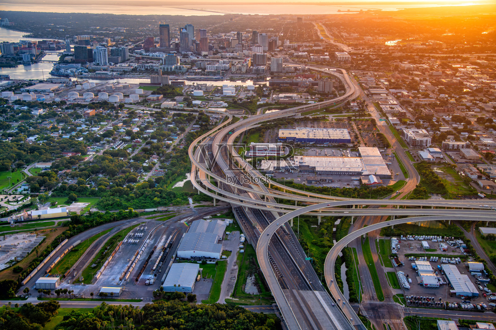 坦帕航空城市景观照片摄影图片
