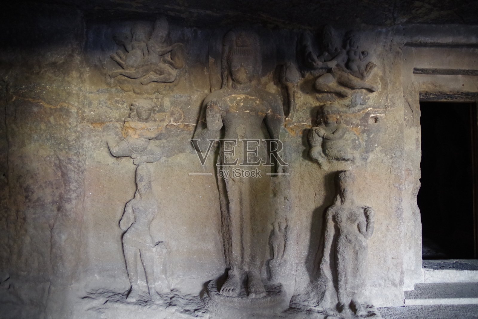 印度的艾罗拉洞穴照片摄影图片