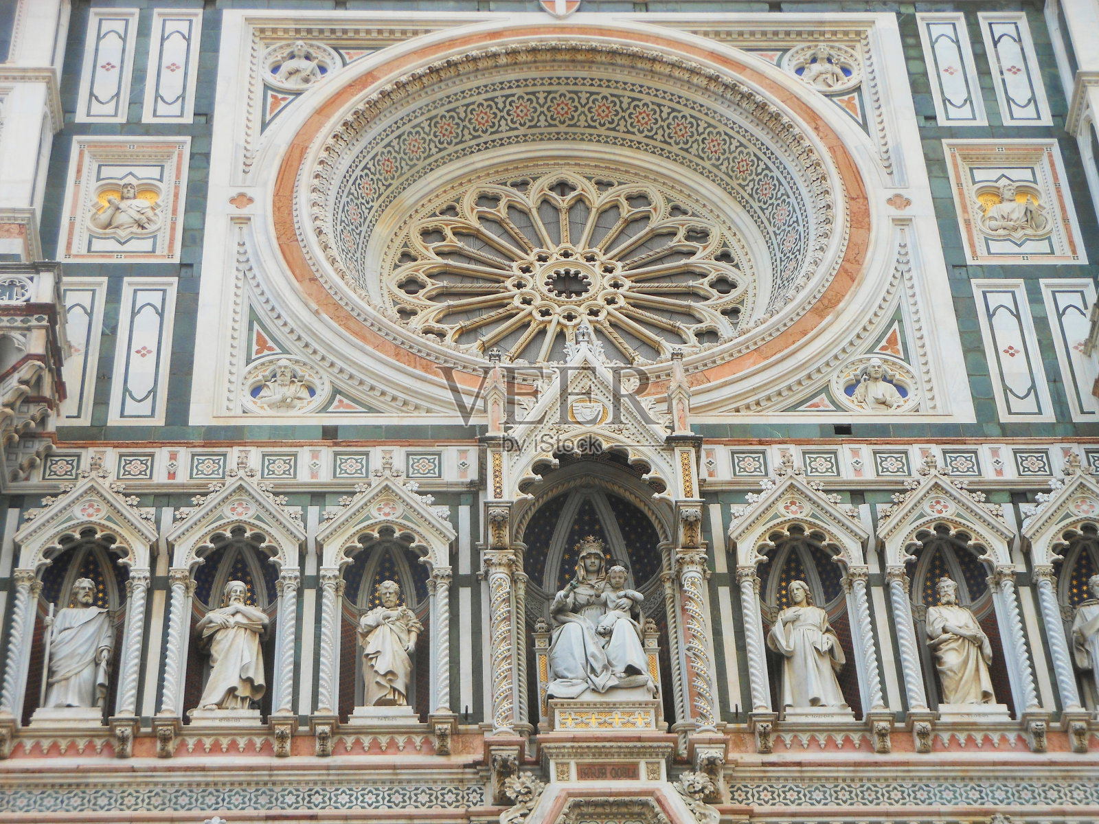 佛罗伦萨，意大利——2014年4月8日——圣玛利亚大教堂。旅行照片摄影图片