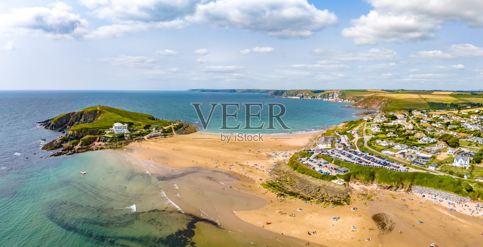 从伯格岛到比格伯里的全景照片摄影图片