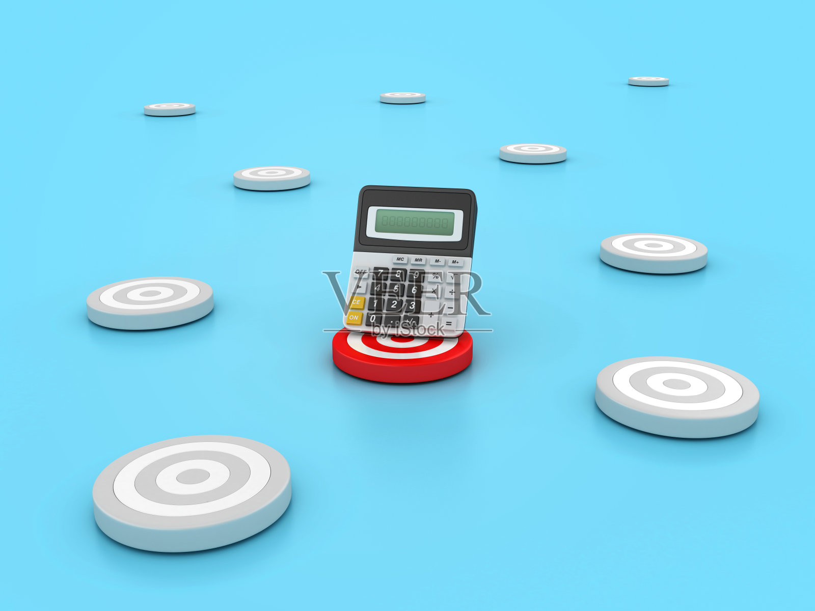 目标上的3D计算器照片摄影图片