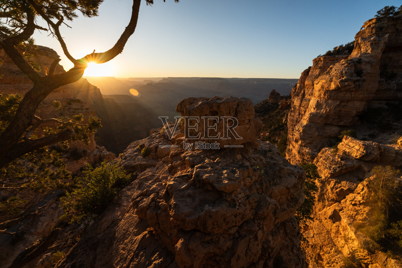 在大峡谷的南缘照片摄影图片