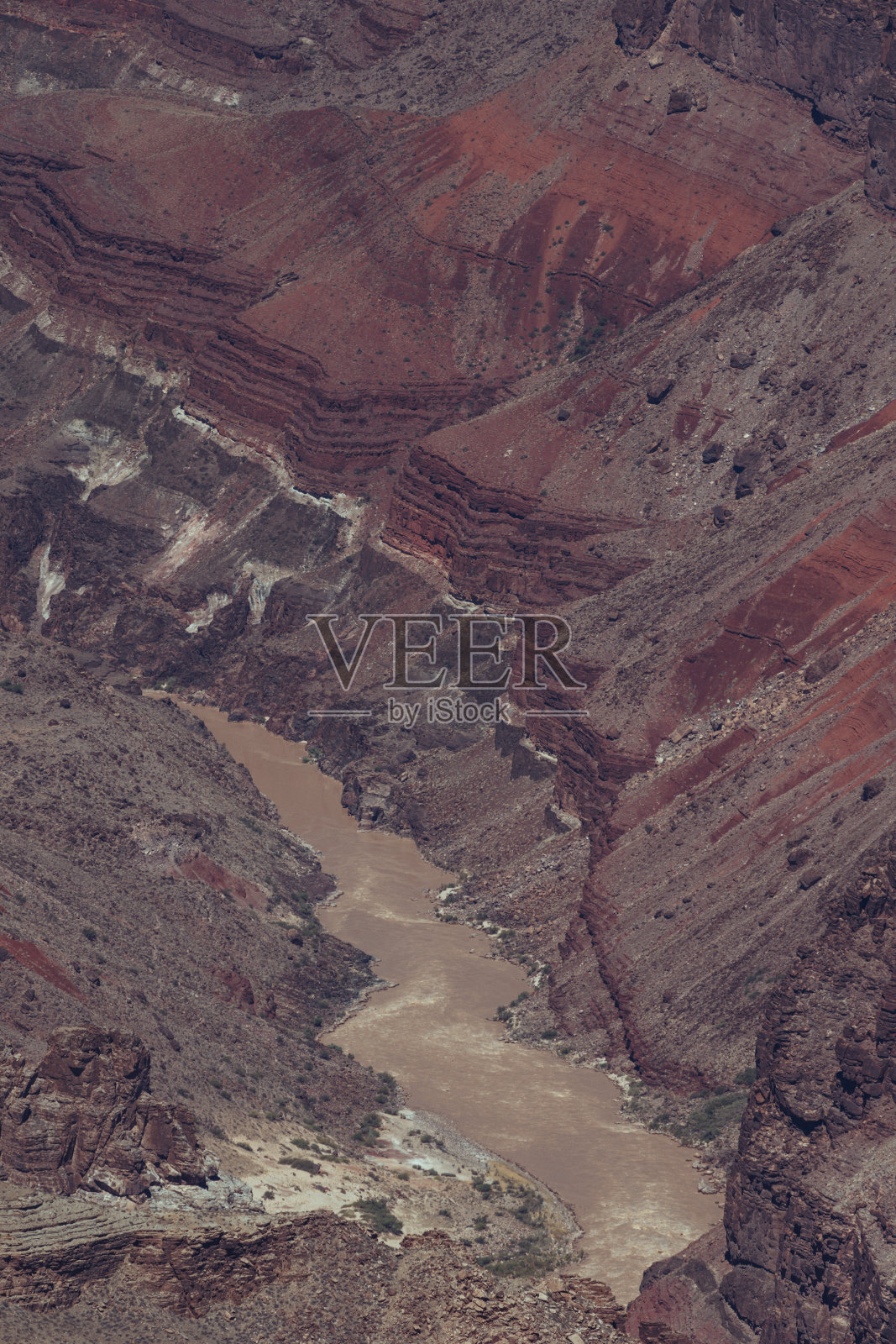 科罗拉多河从大峡谷的南缘照片摄影图片