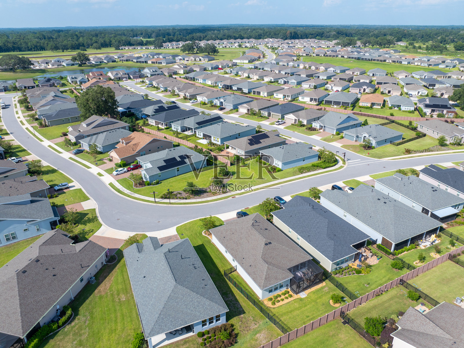 佛罗里达新家园社区航拍照片照片摄影图片