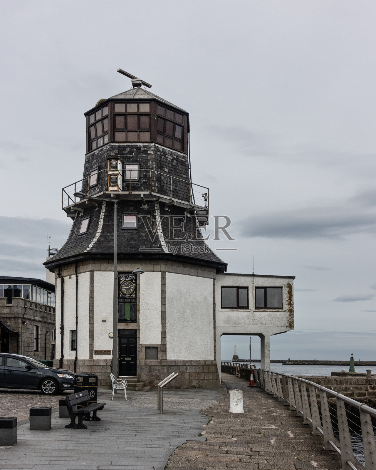 圆屋，19世纪的建筑，位于苏格兰阿伯丁的富迪。照片摄影图片