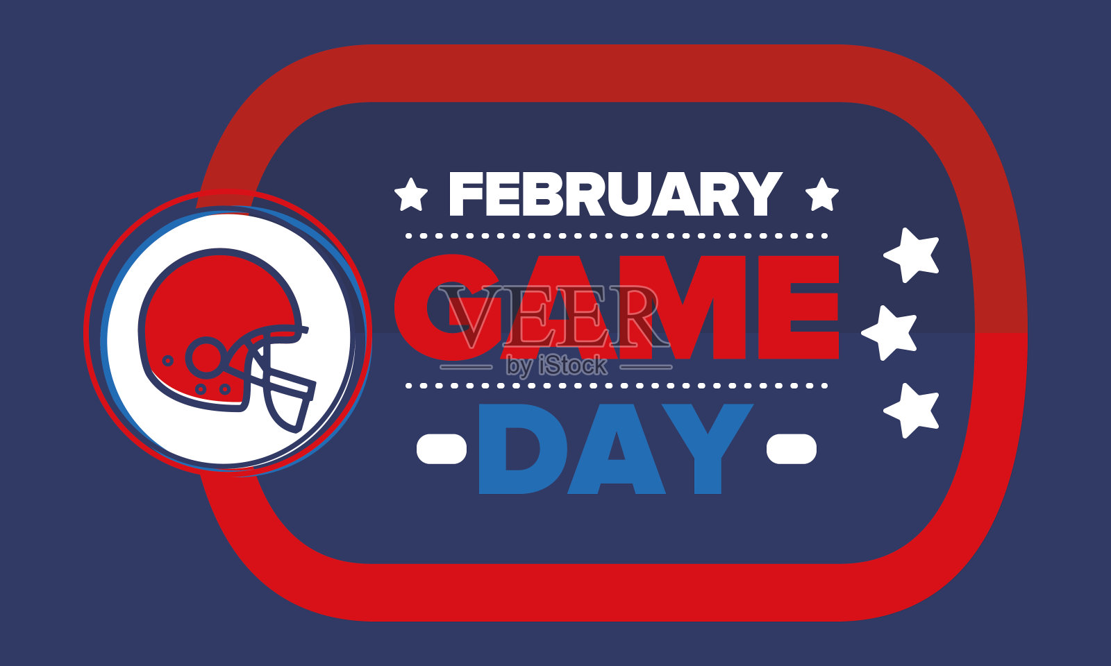 游戏的一天。美式橄榄球季后赛。美国的超级党。常规赛最后一场。职业团体冠军。美式足球的球。运动的海报。矢量图插画图片素材