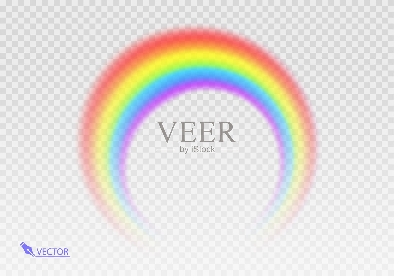 彩虹形状的拱门现实孤立的透明背景插画图片素材