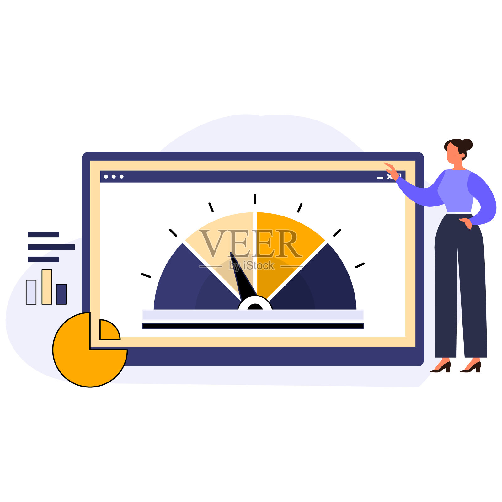 Web性能:矢量图标，可以很容易地修改或编辑插画图片素材