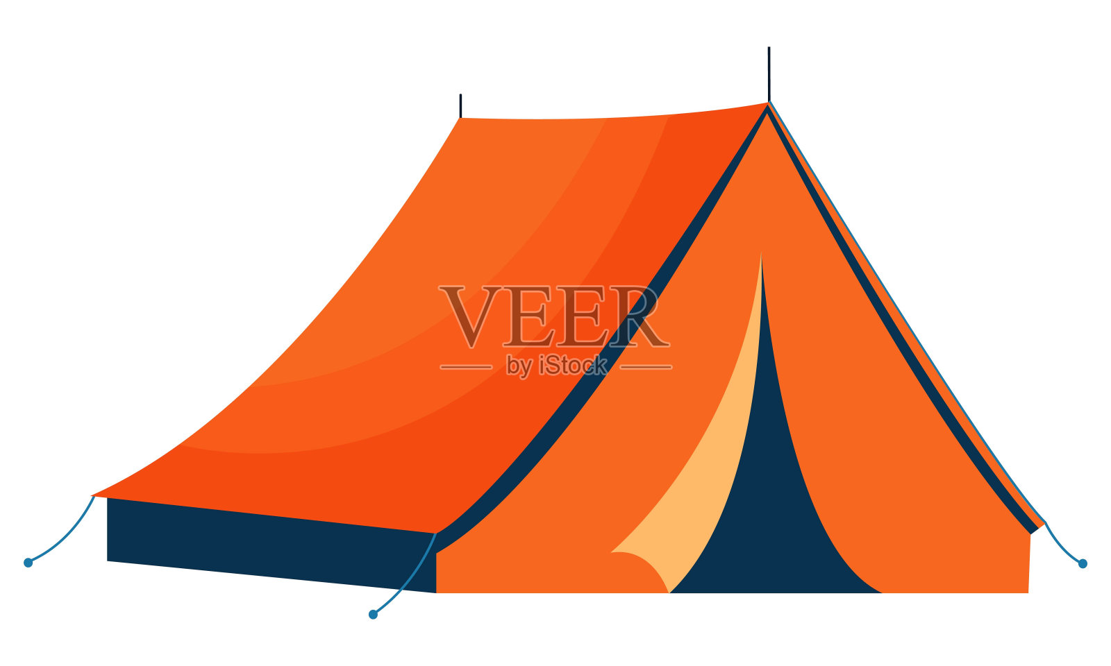 孤立营地帐篷插画图片素材