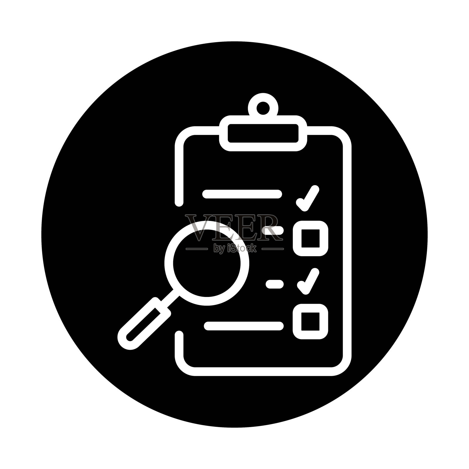 作业黑线图标。向量孤立元素。插画图片素材