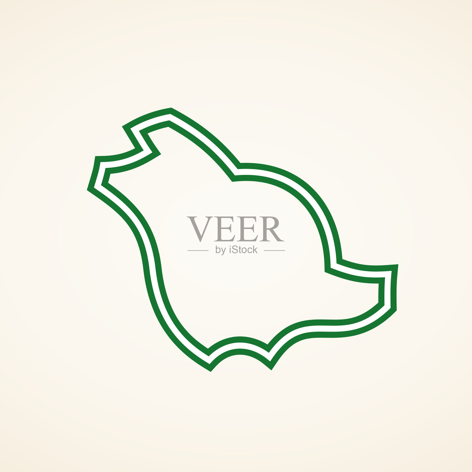 沙特阿拉伯-风格化的轮廓地图在国旗的颜色插画图片素材