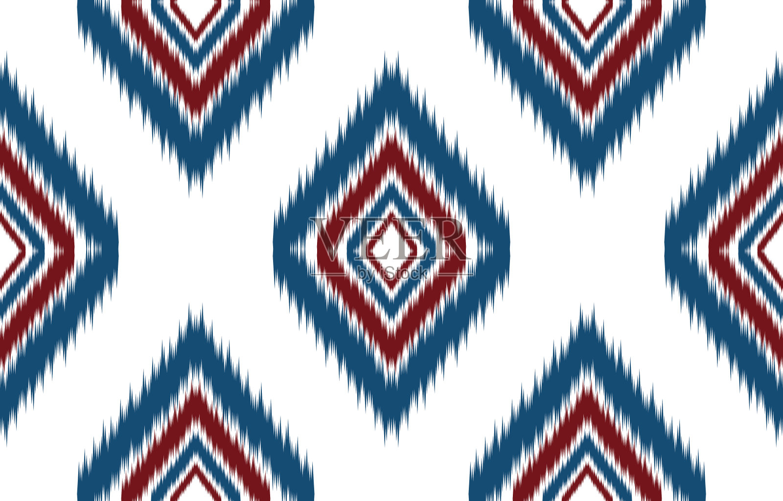几何民族ikat无缝图案在部落。面料美国，墨西哥风格。插画图片素材