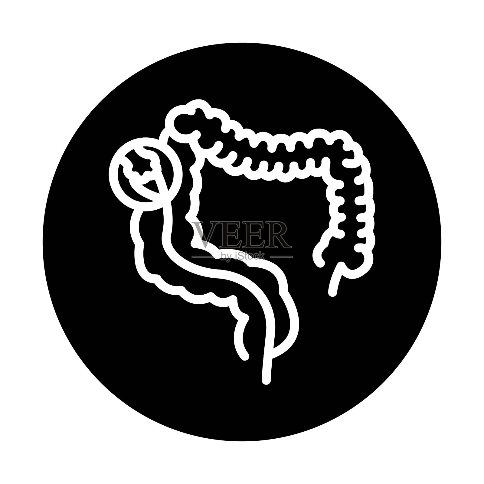 腹腔手术。向量孤立元素。插画图片素材