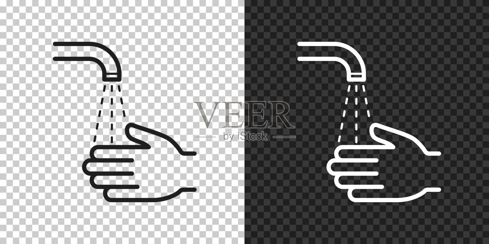 洗手。空白背景上的设计图标插画图片素材