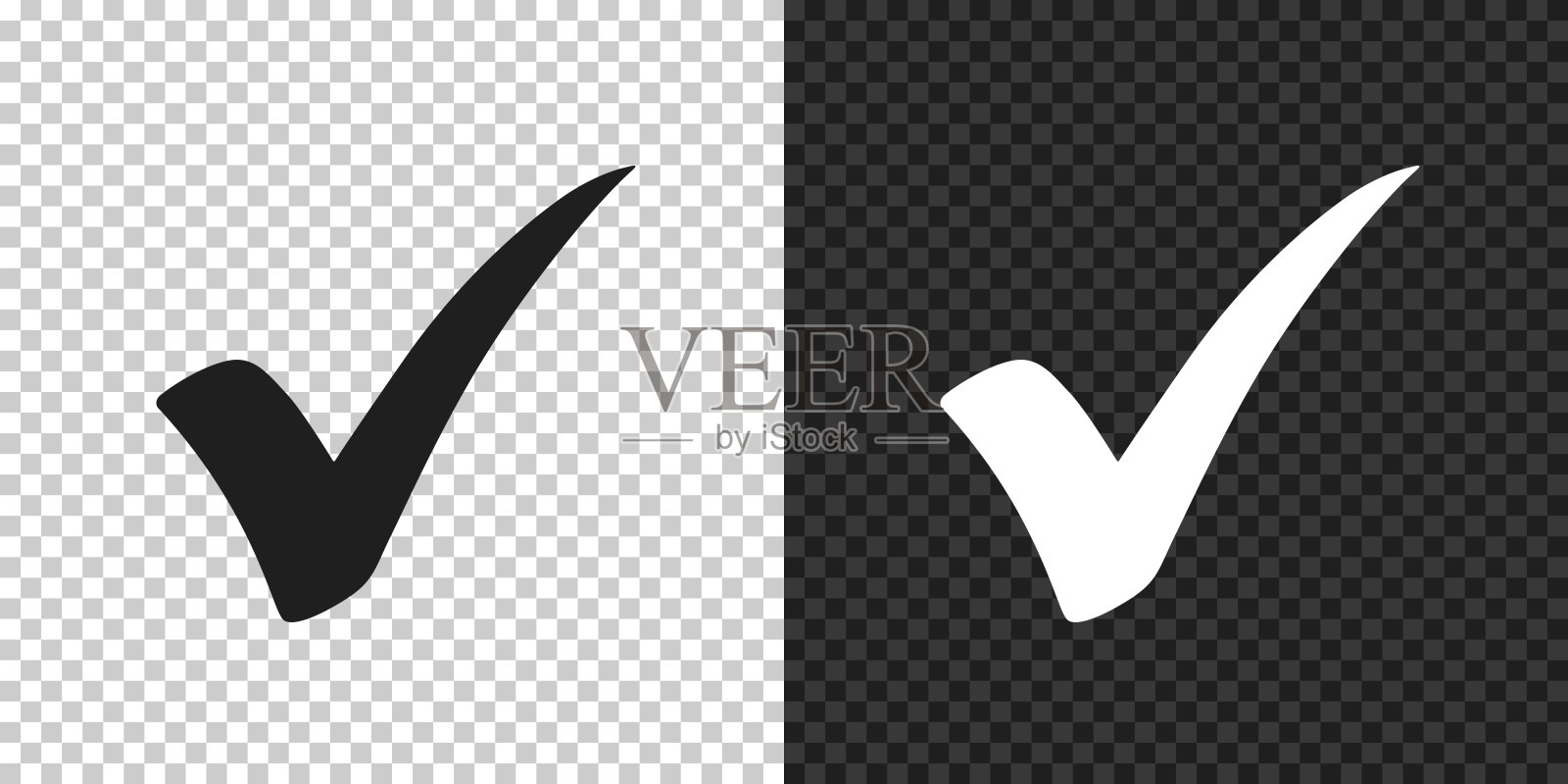 复选标记。空白背景上的设计图标插画图片素材