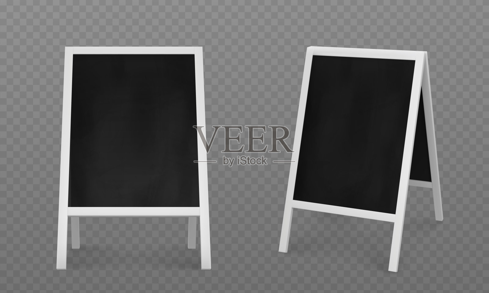 3d广告夹心板。标识架架插画图片素材