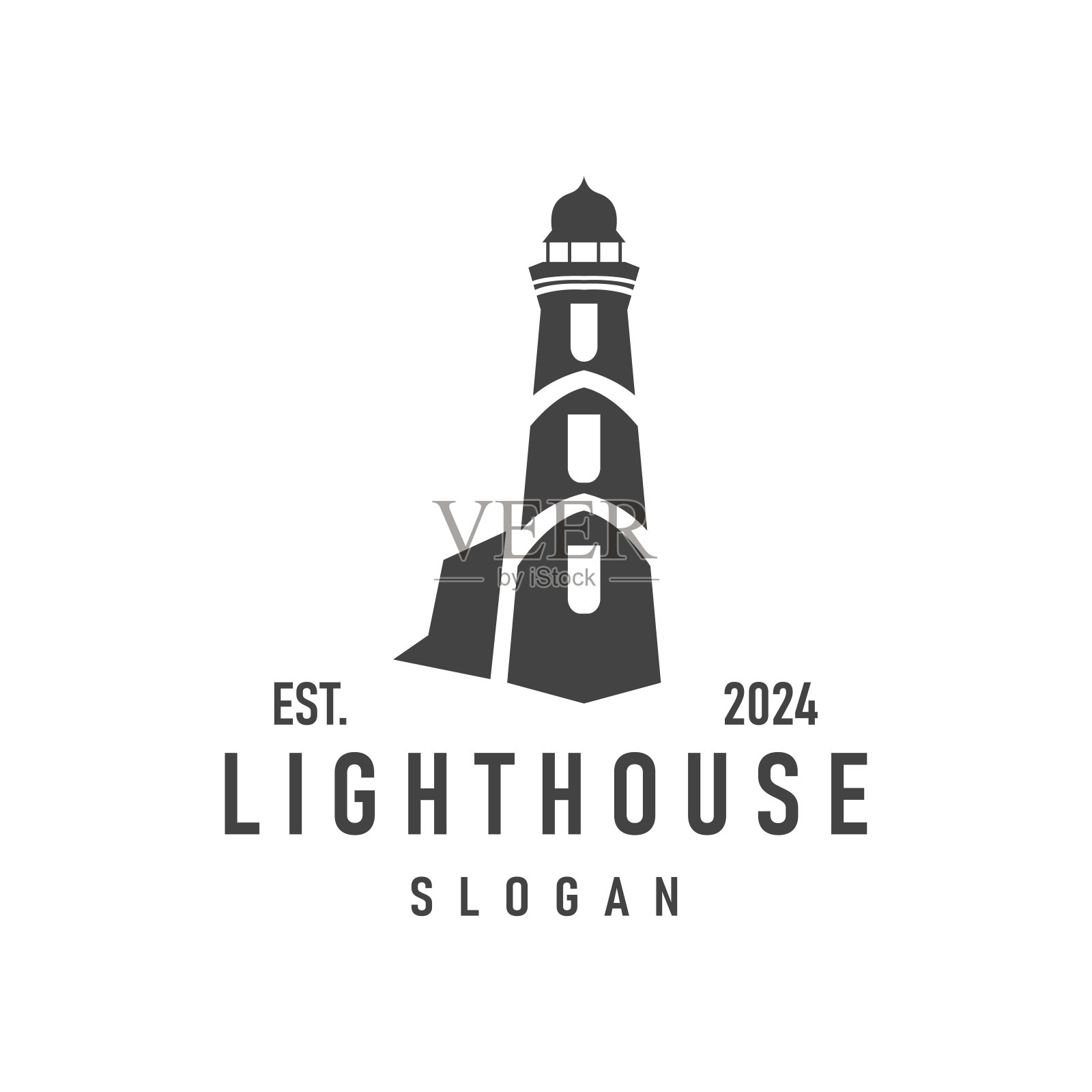 灯塔海塔矢量，模板设计，插图简单的极简主义插画图片素材