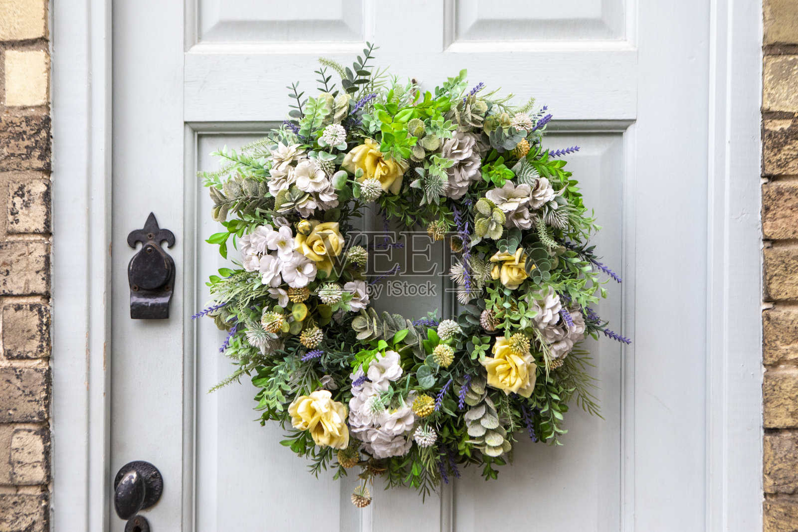 前门外的装饰花环照片摄影图片