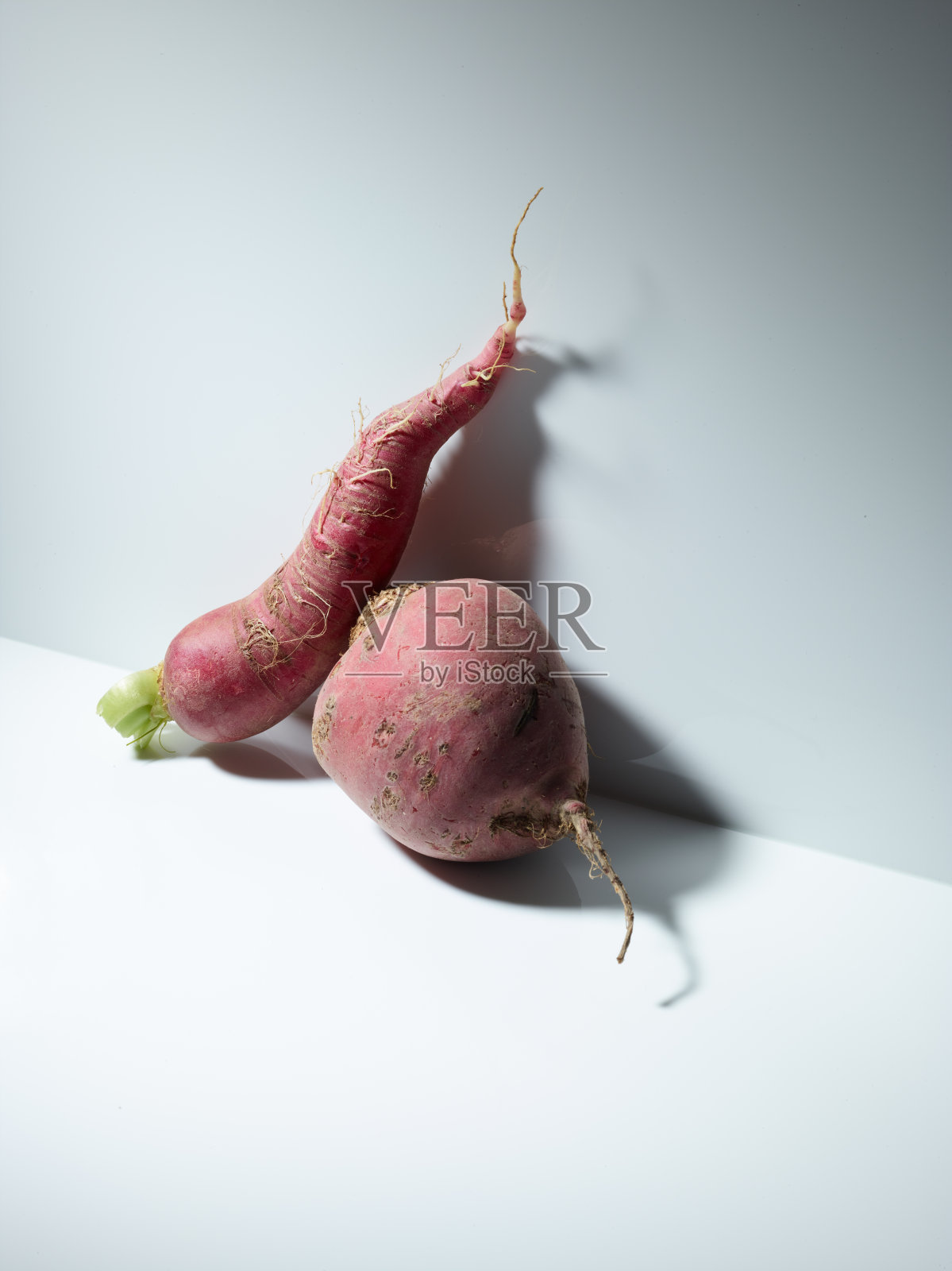 白色背景上的有机生物蔬菜。萝卜、甜菜和西葫芦照片摄影图片