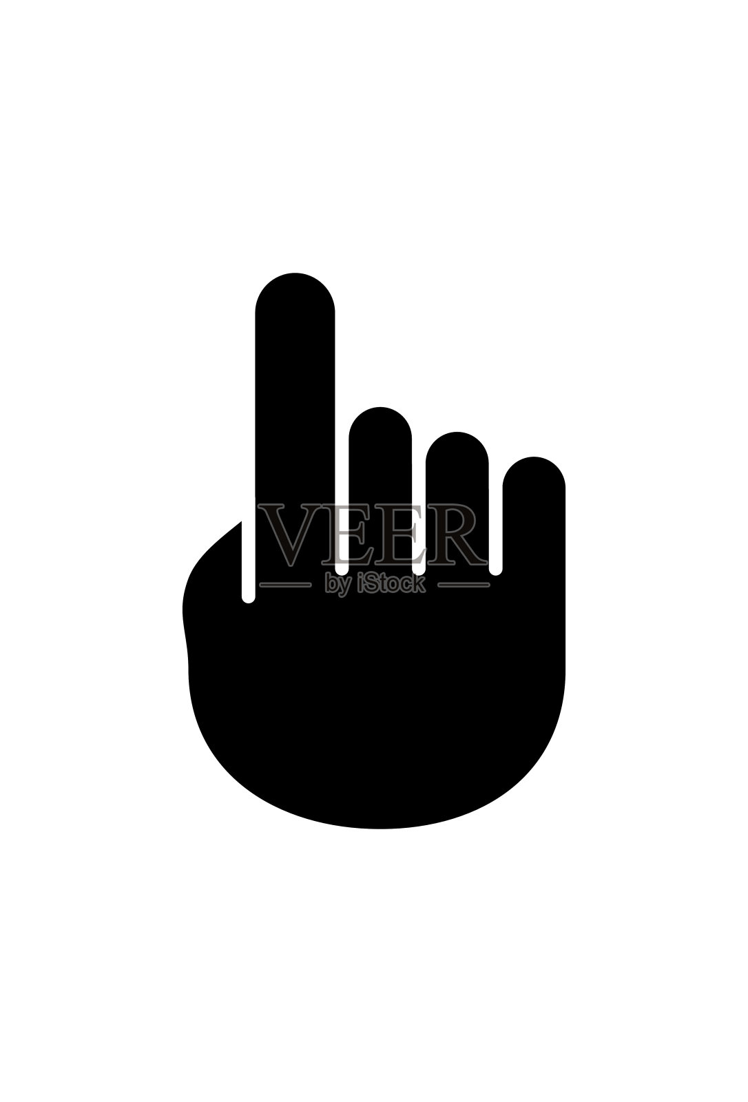 简单的食指图标。简单选择符号插画图片素材