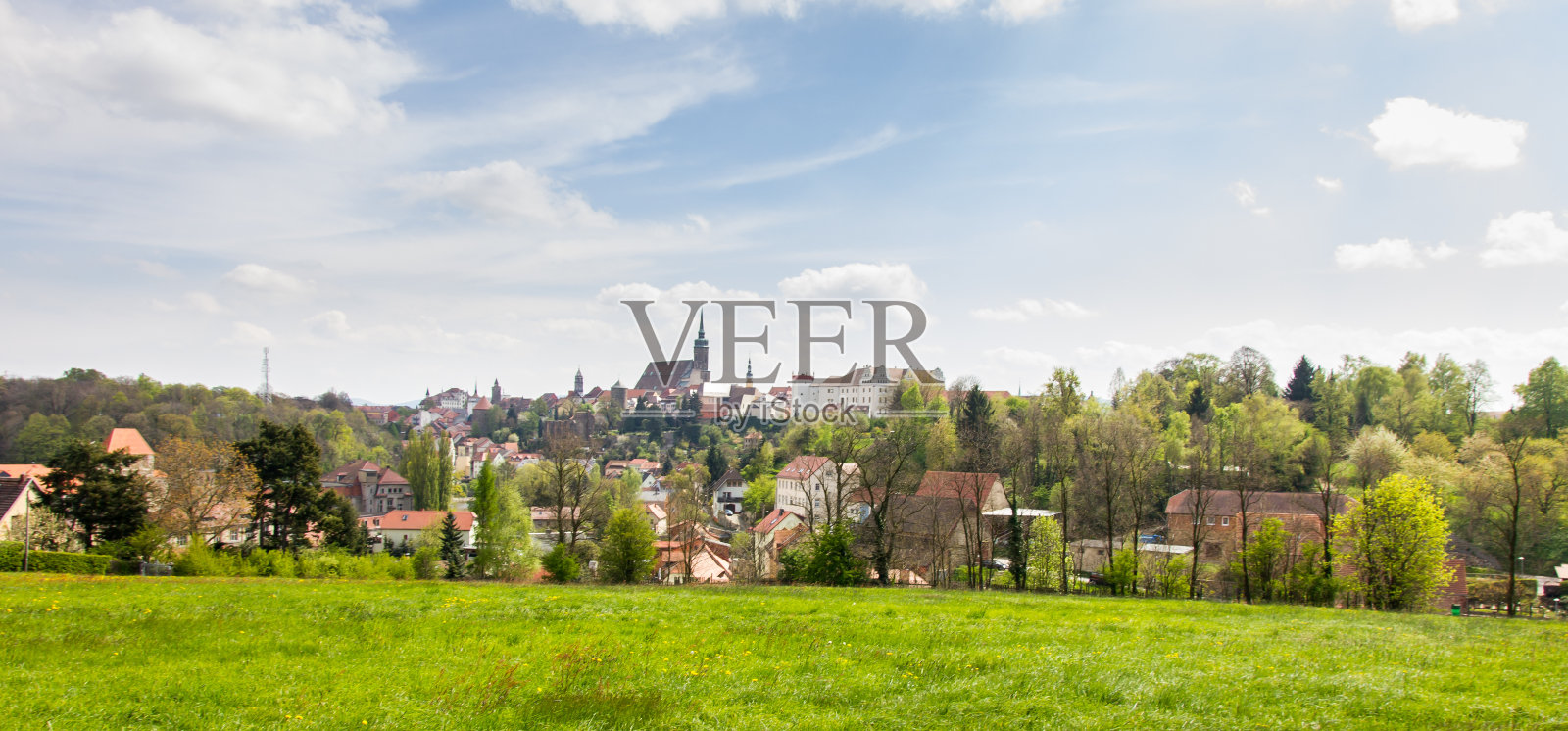 德国萨克森州包岑老城的景色照片摄影图片