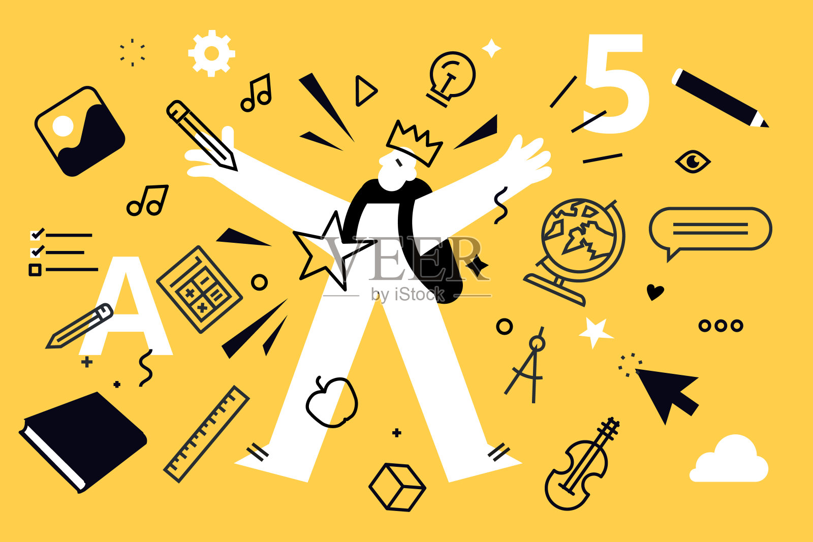 返校横幅插画图片素材