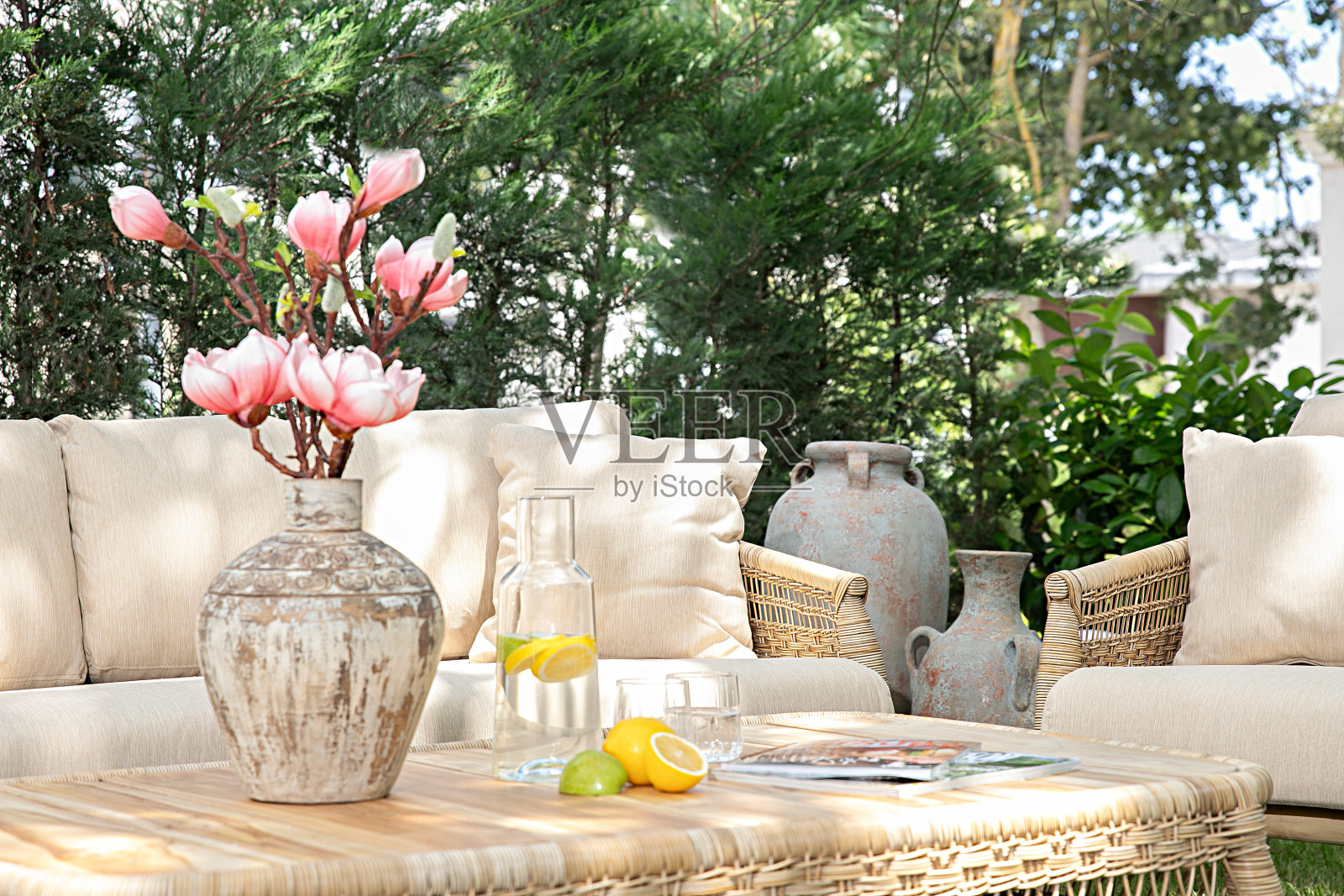 花园家具照片摄影图片