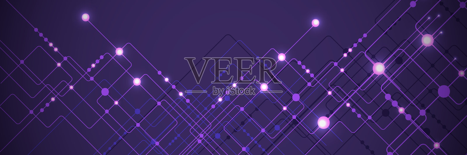 摘要技术背景，紫色电路板图案插画图片素材