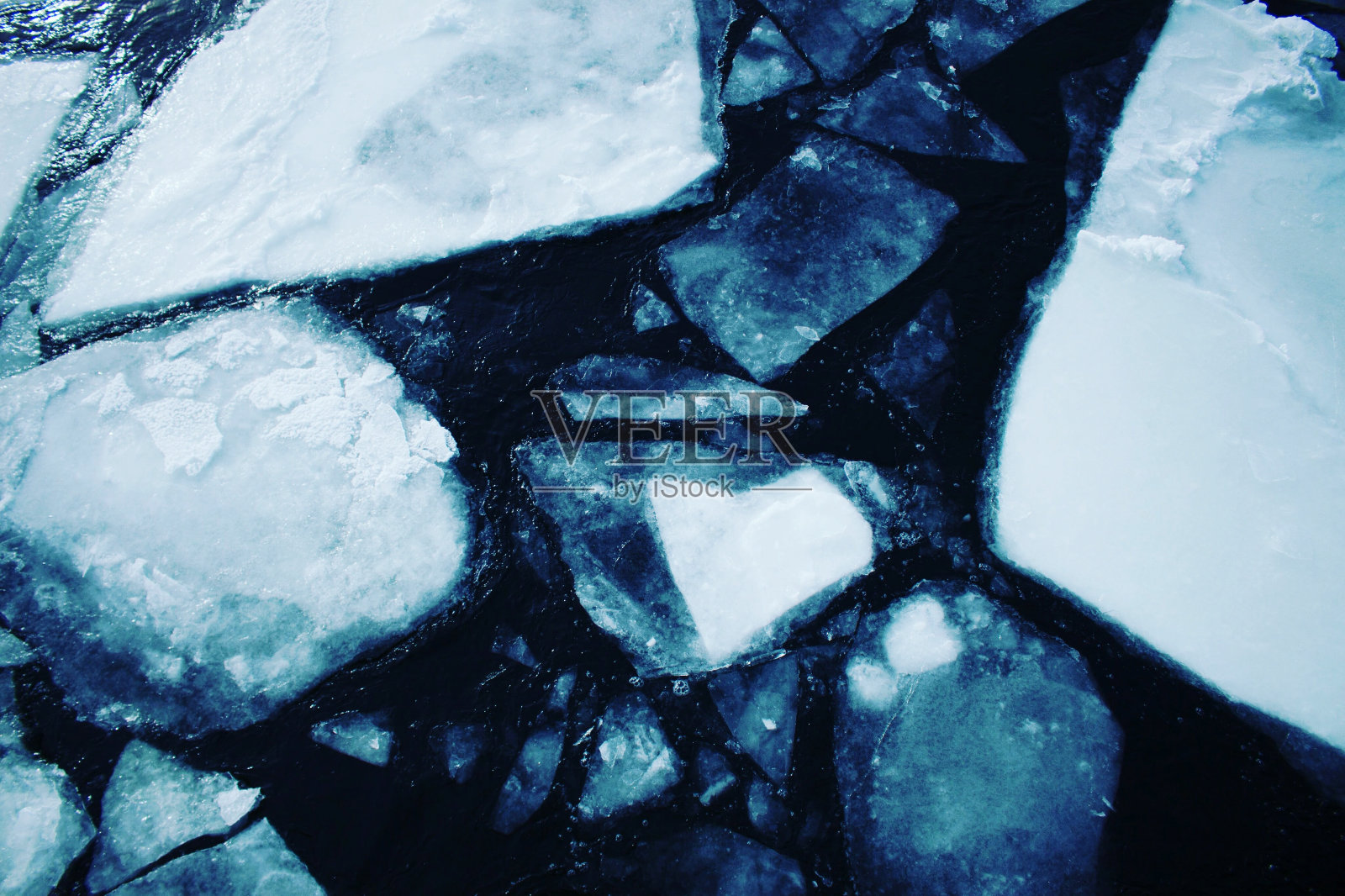 浮冰的高角度视图照片摄影图片