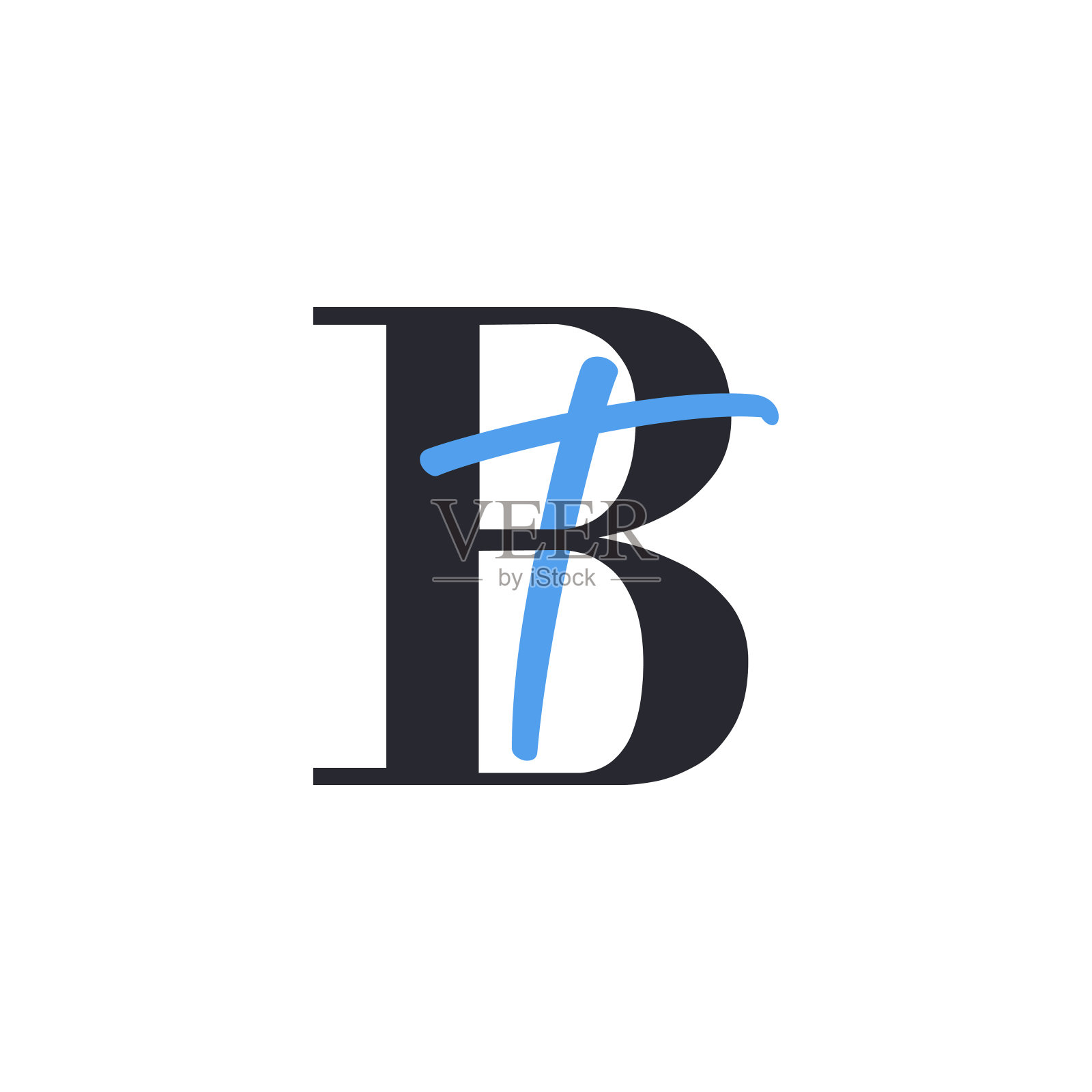 创意信BT标志设计。首字母B和T标志，可用于品牌和商业标志插画图片素材