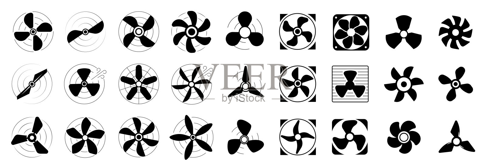 粉丝图标集。矢量图插画图片素材