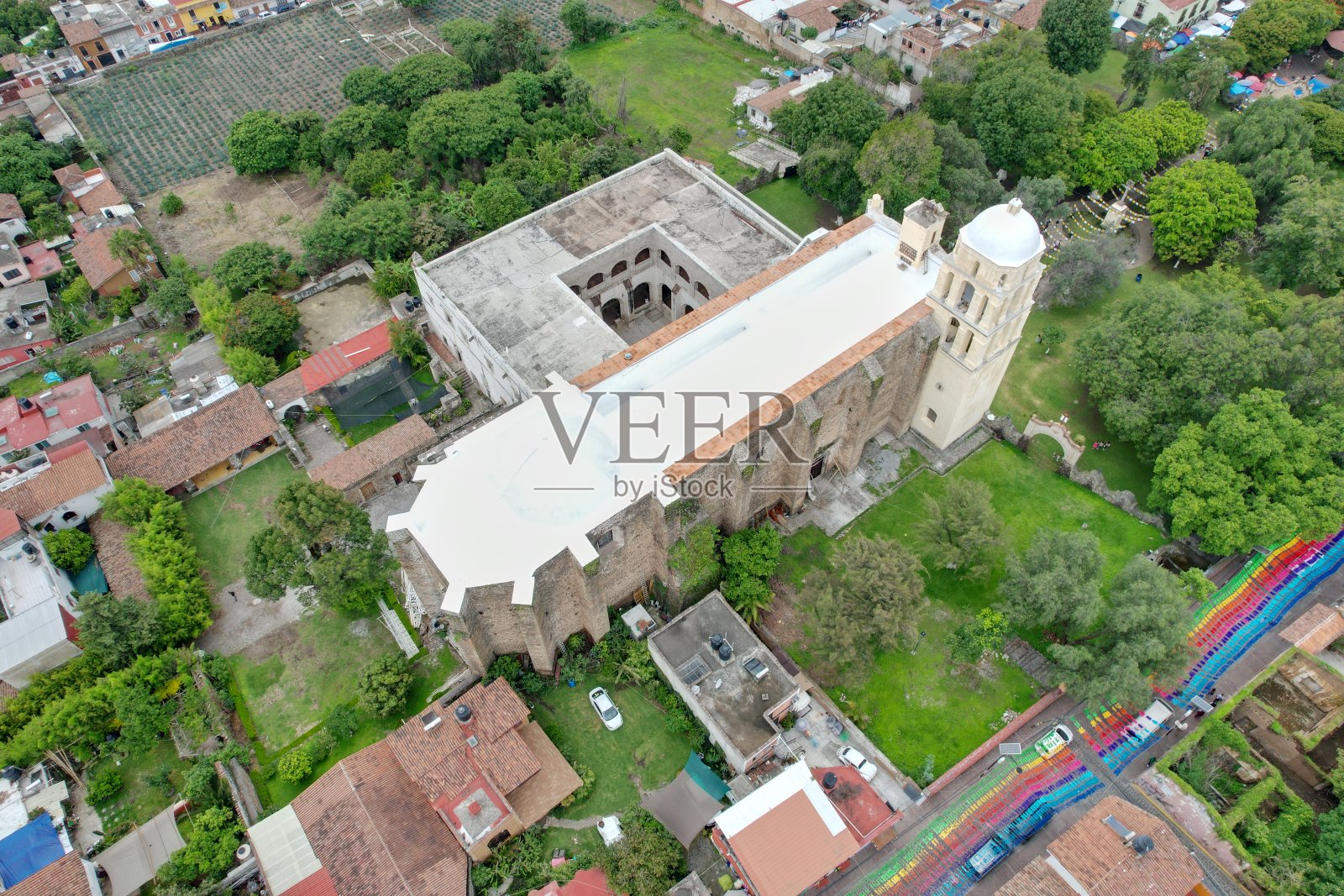 从墨西哥的无人机视图照片摄影图片