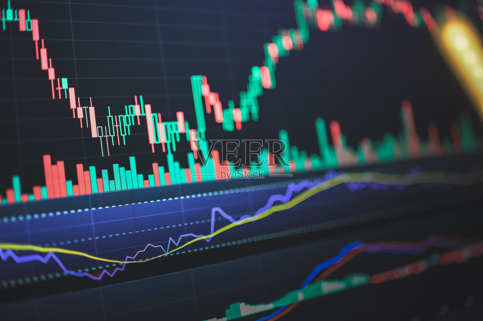 投资者数字图表与人工智能增强商业分析2025照片摄影图片