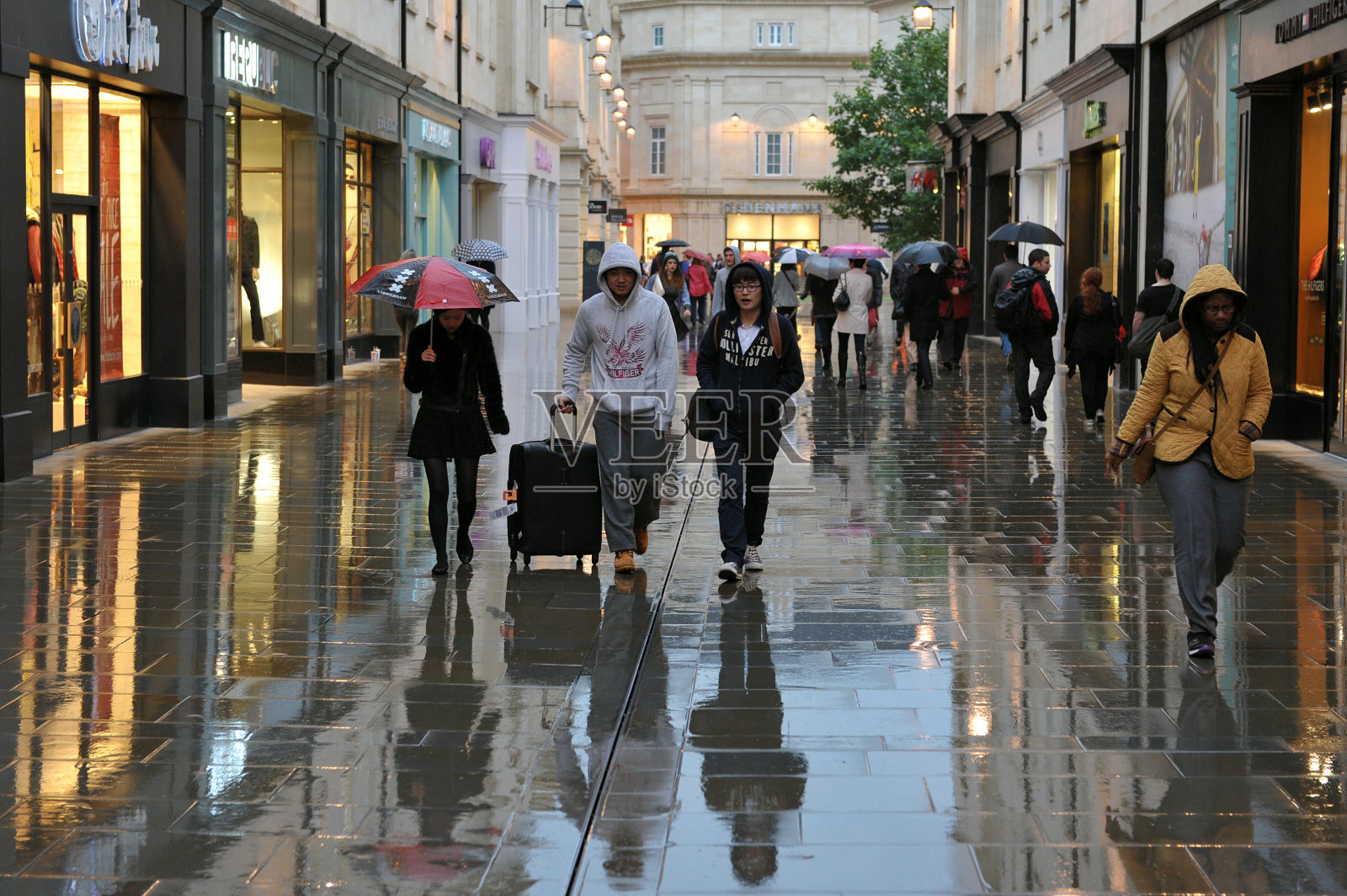 英国巴斯的购物街照片摄影图片
