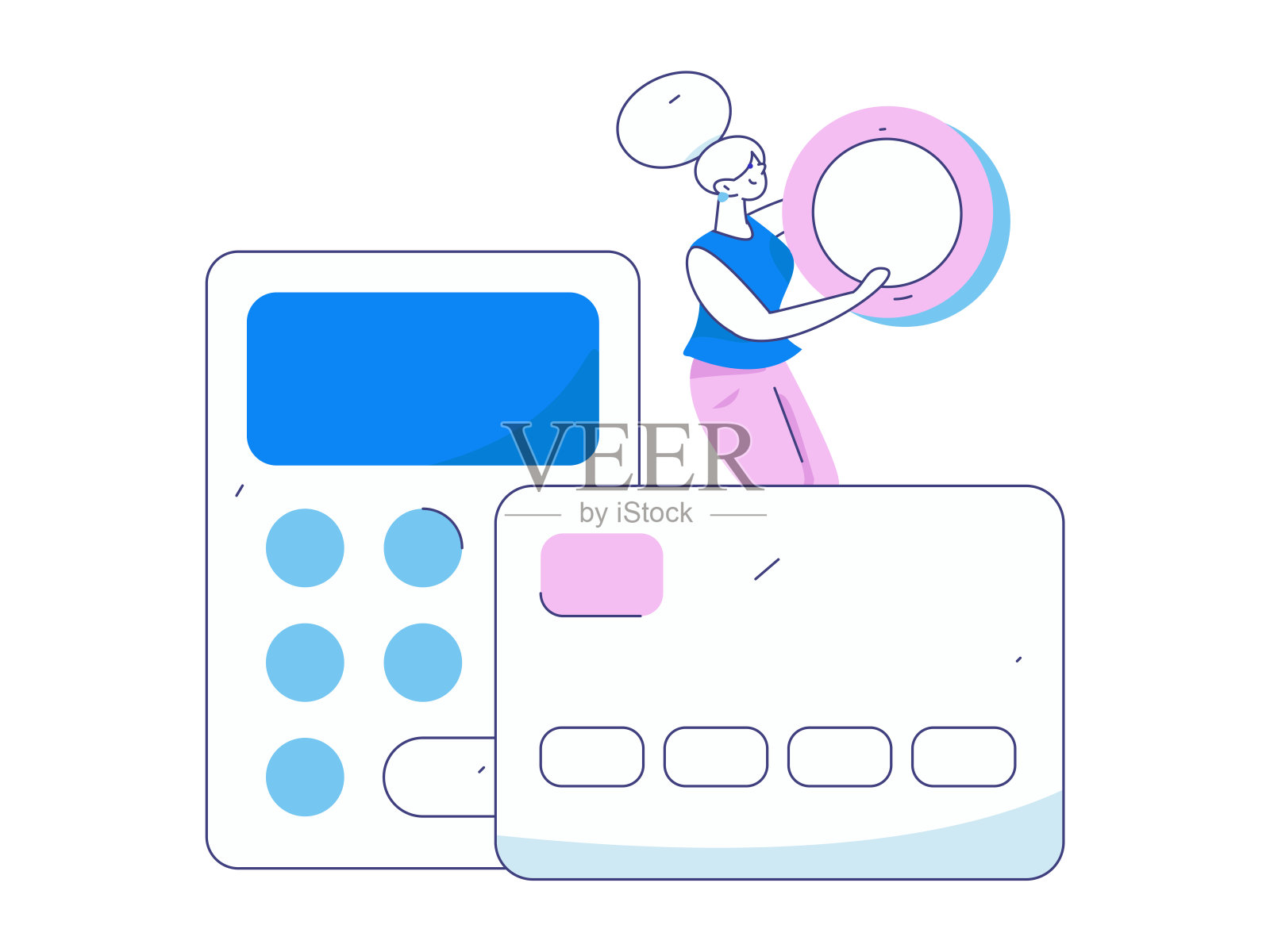 互联网理财投资平面矢量概念操作手绘插图插画图片素材