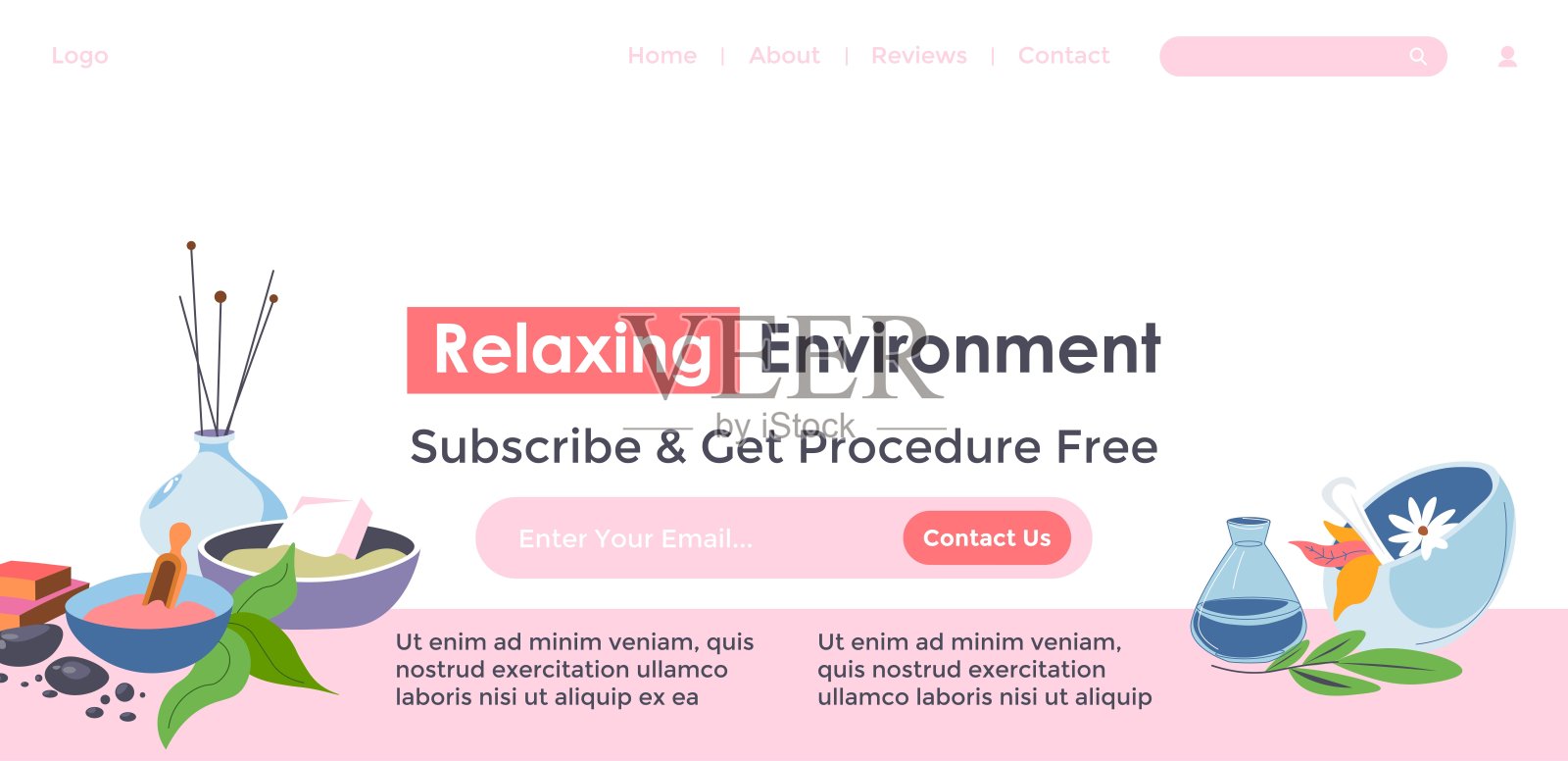 放松环境，水疗养生活动插画图片素材